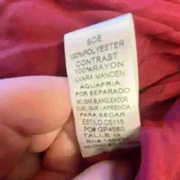 Kori America deep red eyelash material fit and flare dress. Stunning color-Large - Picture 3 of 6